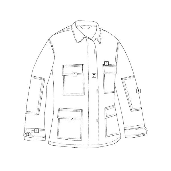 Blůza US typ BDU N/C rip-stop MULTICAM® vel. M-R