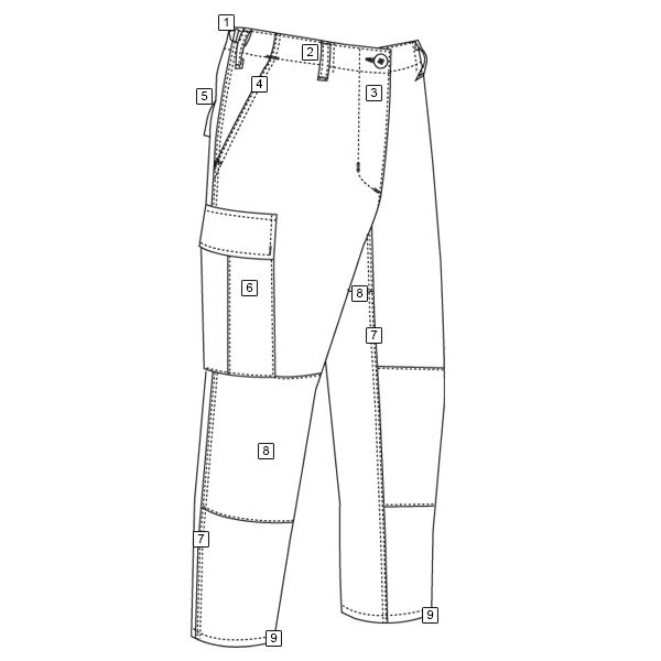 Kalhoty BDU N/C rip-stop MULTICAM® vel. XXL-R