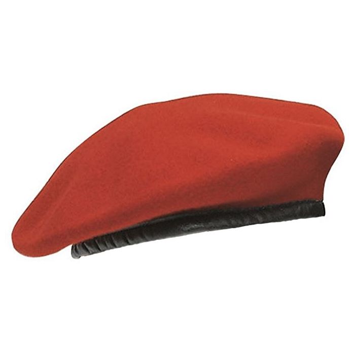 Baret vlněný BW CDO KORÁLOVĚ ČERVENÝ vel. 57