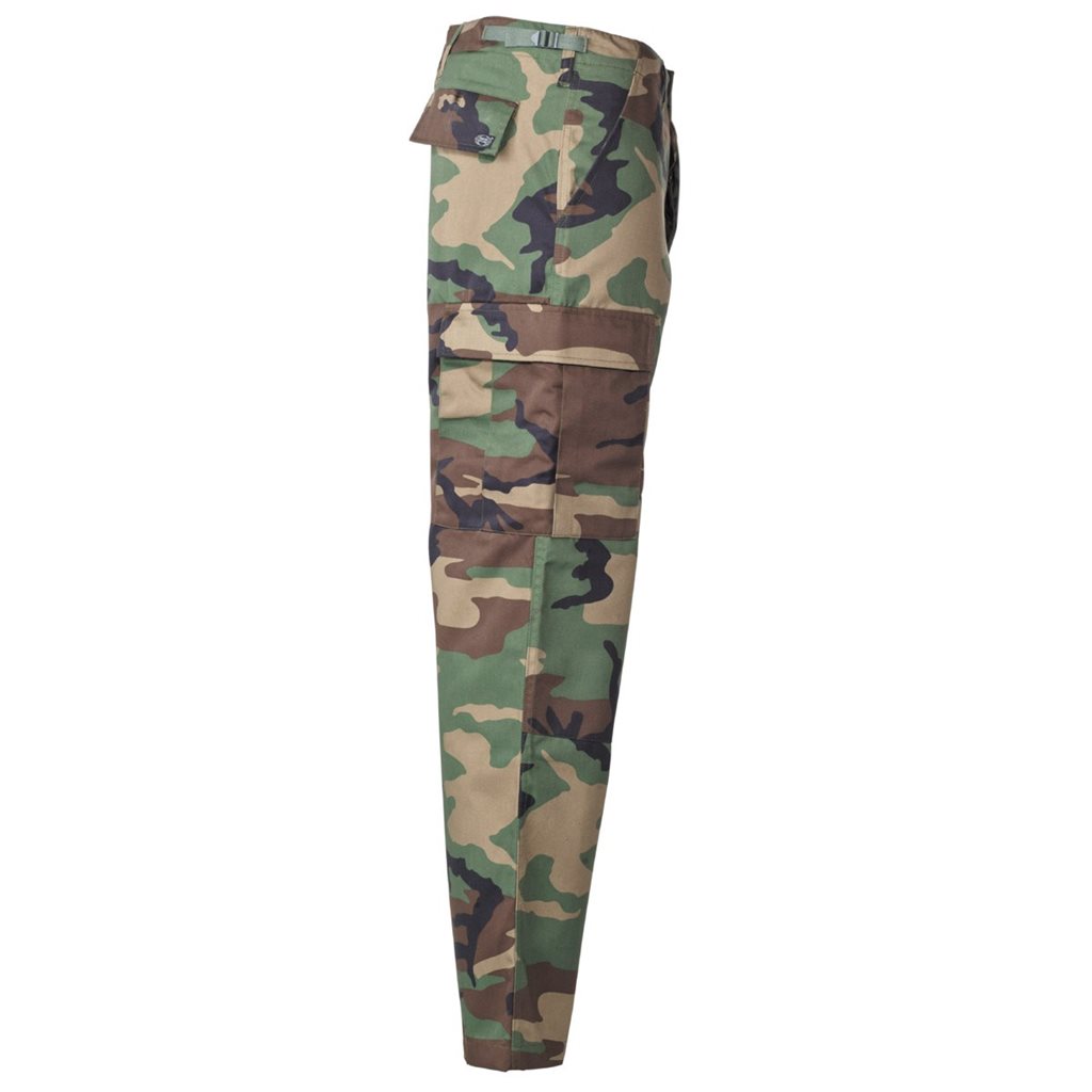 Kalhoty US střih BDU prošité WOODLAND vel. XL