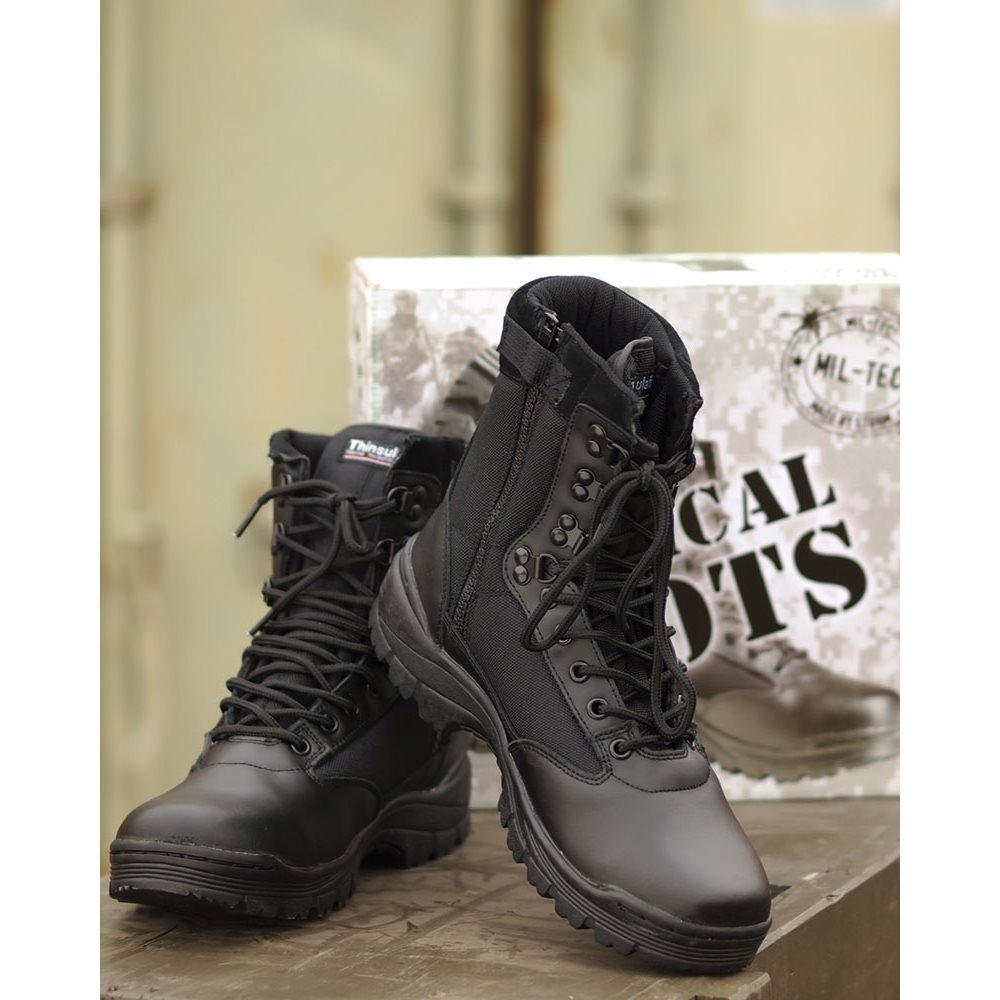 Boty TACTICAL se zipem YKK ČERNÉ vel. US 5
