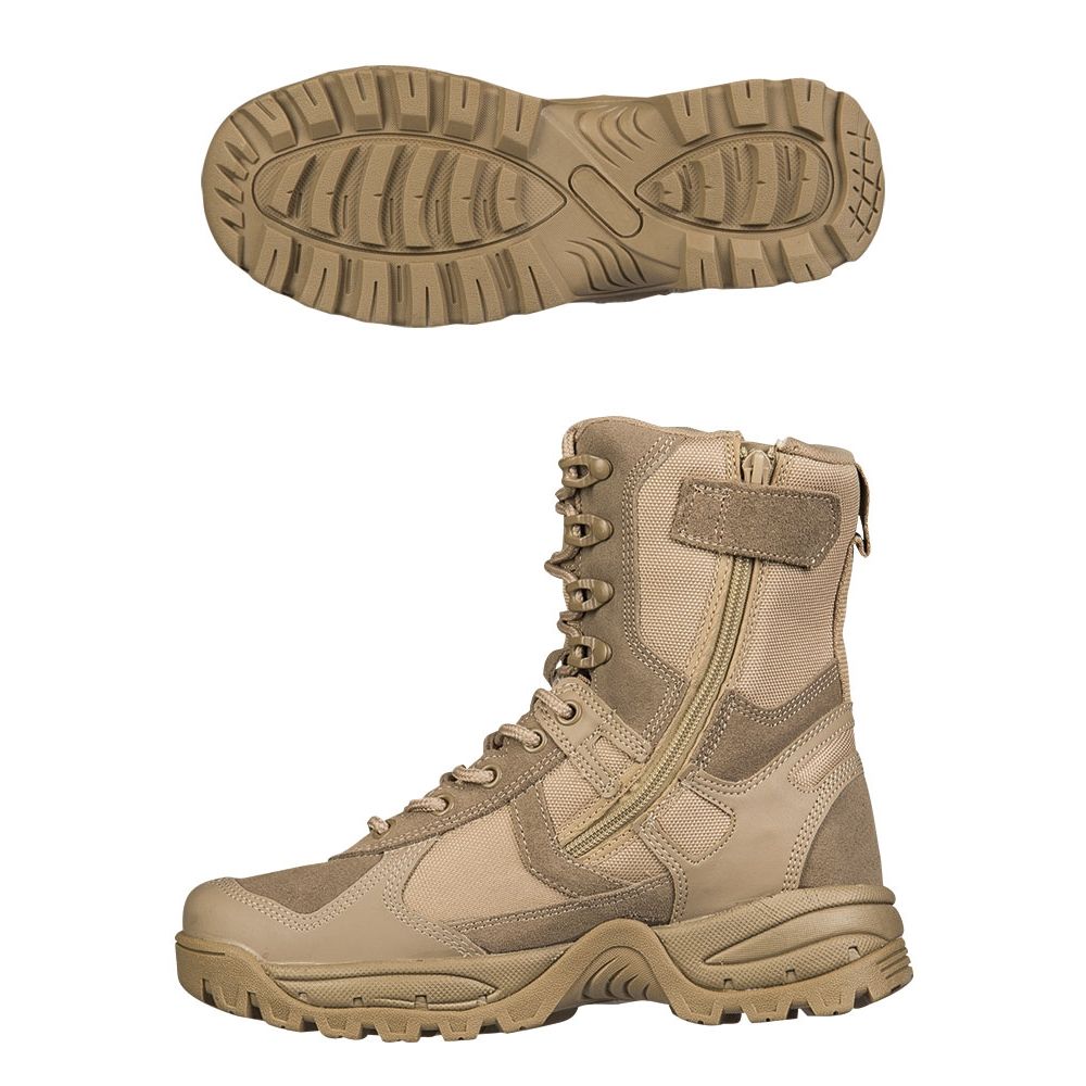 Boty PATROL se zipem COYOTE BROWN vel. US 10