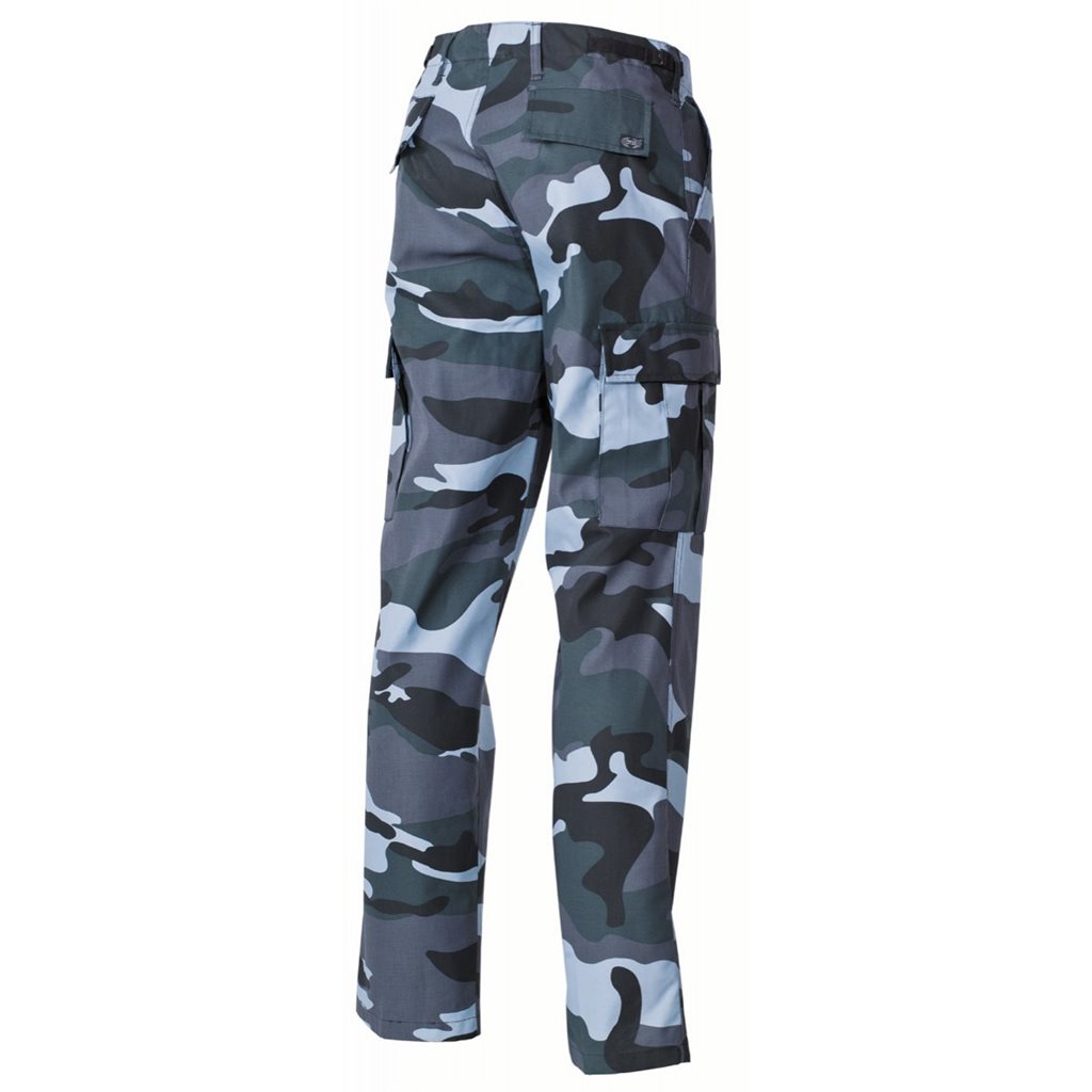 Kalhoty US střih BDU SKY BLUE CAMO vel. S