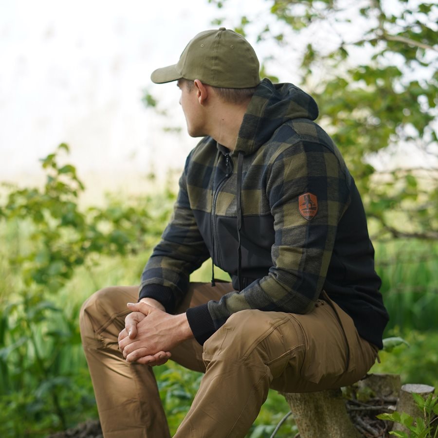 Mikina LUMBERSHELL ZELENO/ČERNÁ vel. L