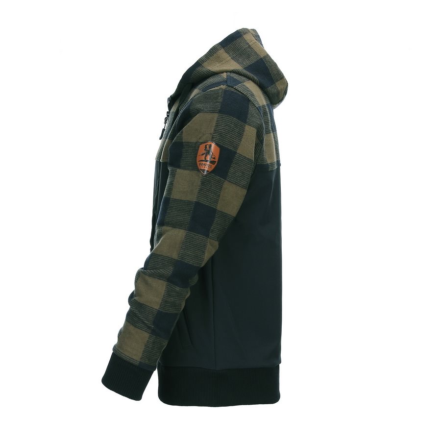 Mikina LUMBERSHELL ZELENO/ČERNÁ vel. L