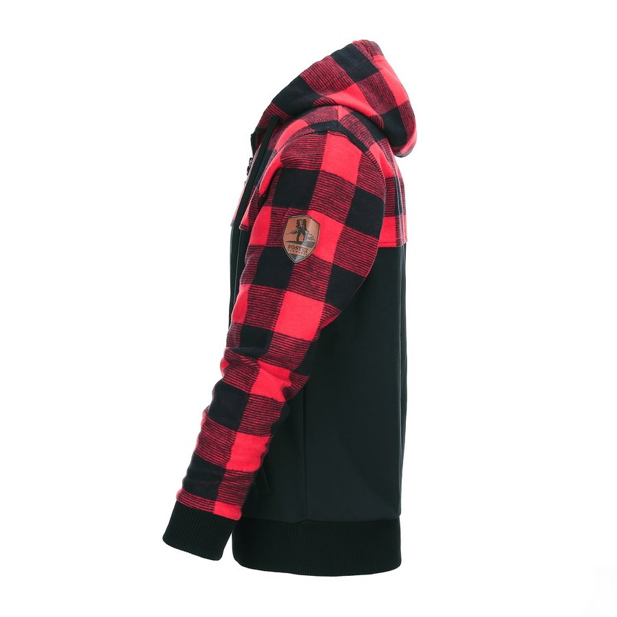 Mikina LUMBERSHELL ČERVENO/ČERNÁ vel. 3XL