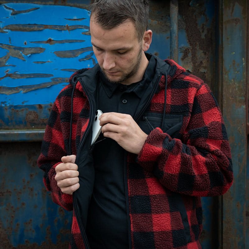 Bunda oboustranná SHERPA SOFTSHELL ČERNO/ČERVENÁ vel. L