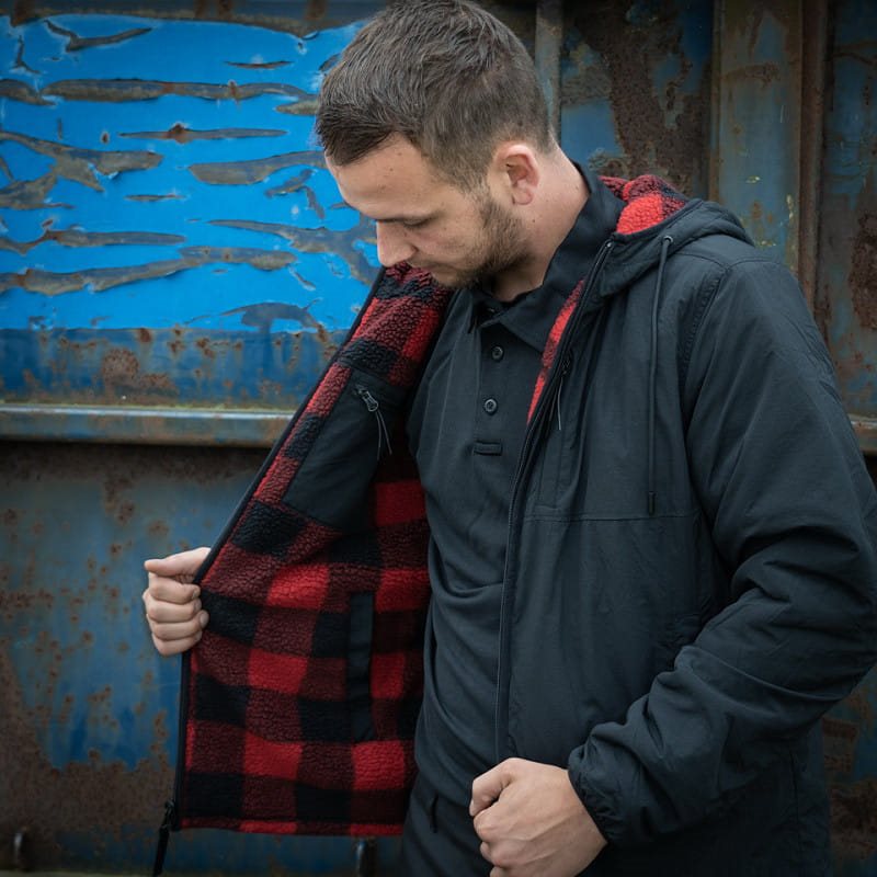 Bunda oboustranná SHERPA SOFTSHELL ČERNO/ČERVENÁ vel. L