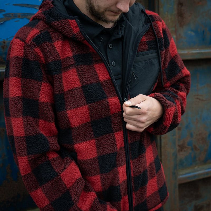 Bunda oboustranná SHERPA SOFTSHELL ČERNO/ČERVENÁ vel. XXL