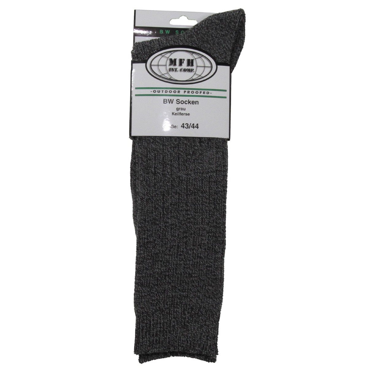 Ponožky styl BW s patou extra vysoké ŠEDÉ vel. EU 47-48