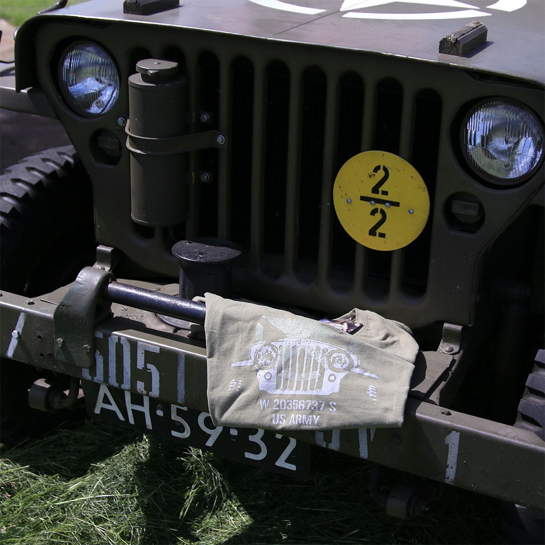 Triko maska JEEP WILLYS a spojenecká hvězda vel. L