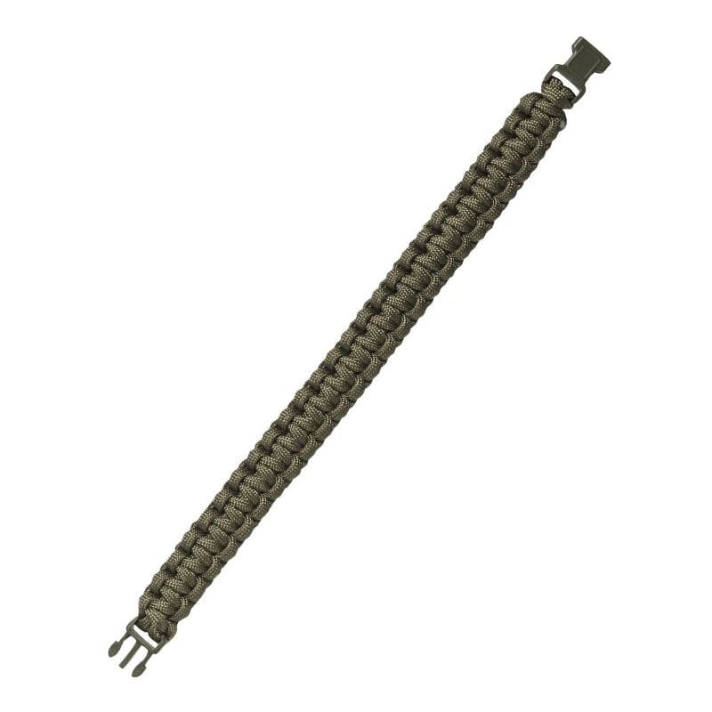 Náramek pletený PARACORD 15mm ZELENÝ vel. M