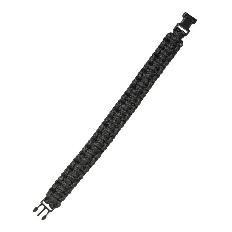 Náramek pletený PARACORD 15mm ČERNÝ vel. L