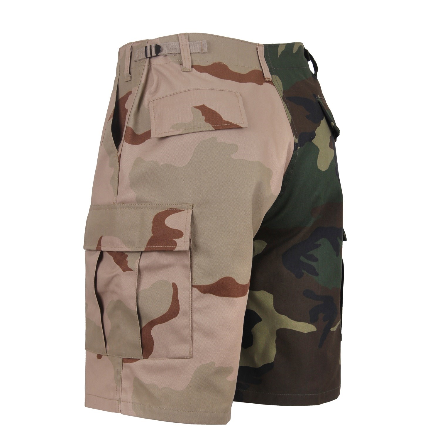 Kraťasy dvoubarevné BDU WOODLAND/3-COL DESERT CAMO vel. S