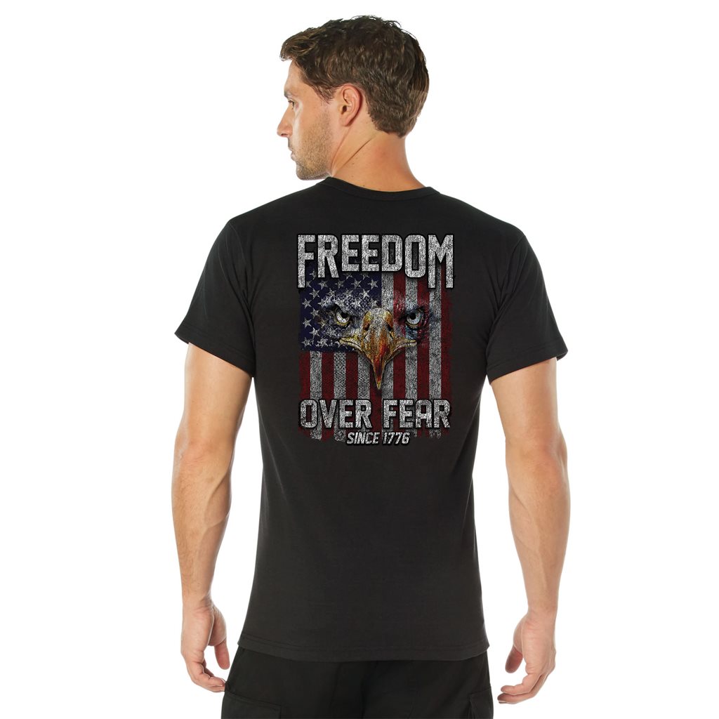 Triko FREEDOM OVER FEAR ČERNÉ vel. L