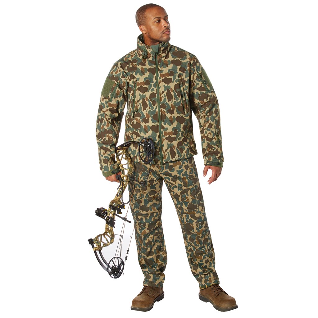 Bunda TACTICAL s kapucí softshell FRED BEAR CAMO vel. XL