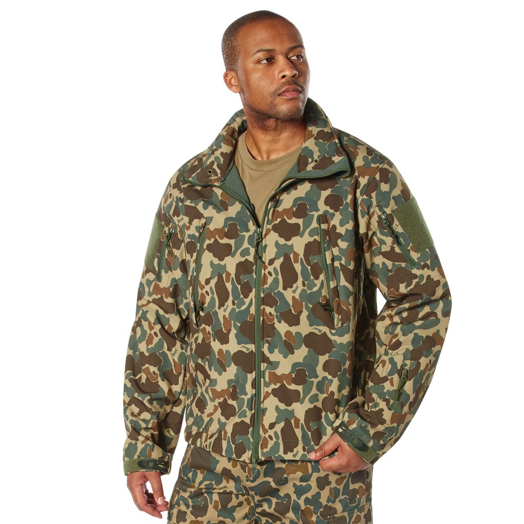 Bunda TACTICAL s kapucí softshell FRED BEAR CAMO vel. XL