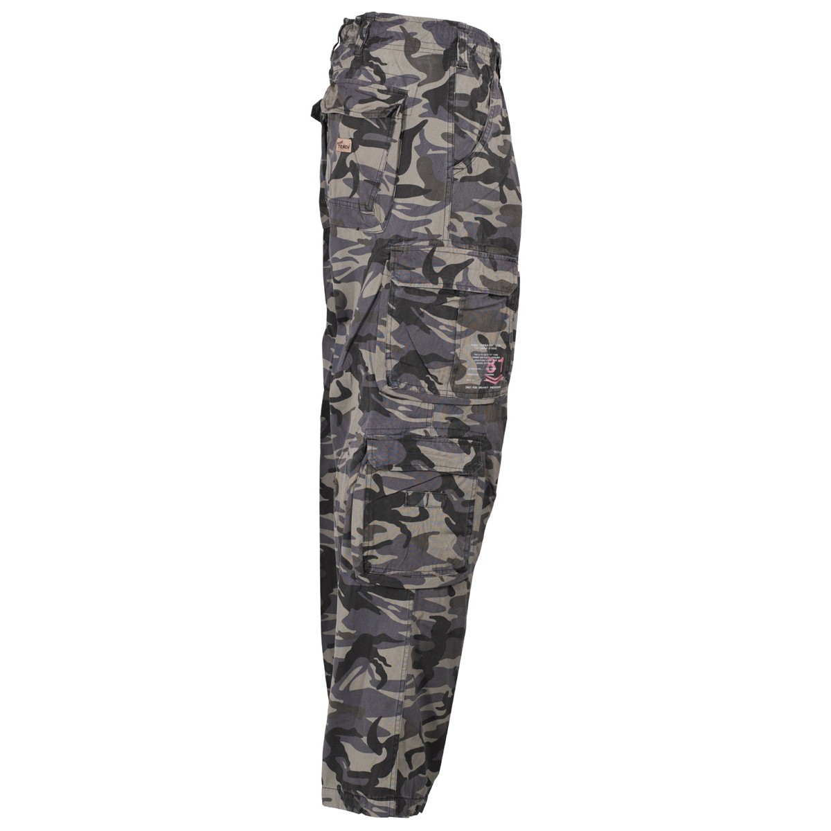 Kalhoty VINTAGE DEFENSE seprané COMBAT CAMO vel. S