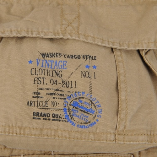 Kraťasy s opaskem SAVAGE vintage BÉŽOVÉ vel. 4XL