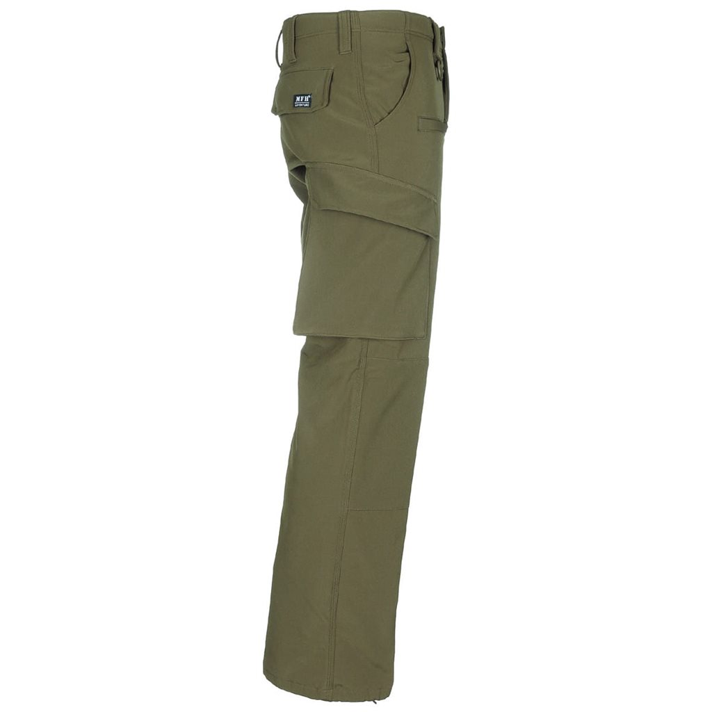 Kalhoty nepromokavé ALLROUND softshell ZELENÉ vel. L