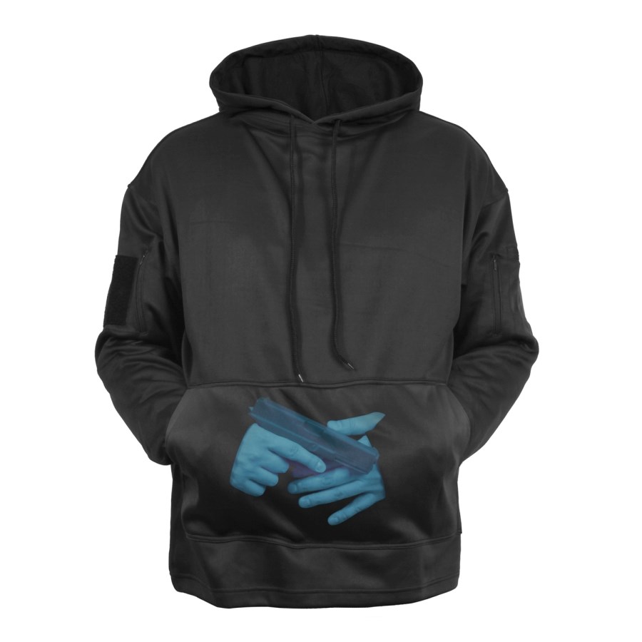 Mikina CONCEALED CARRY s kapucí ČERNÁ vel. 3XL