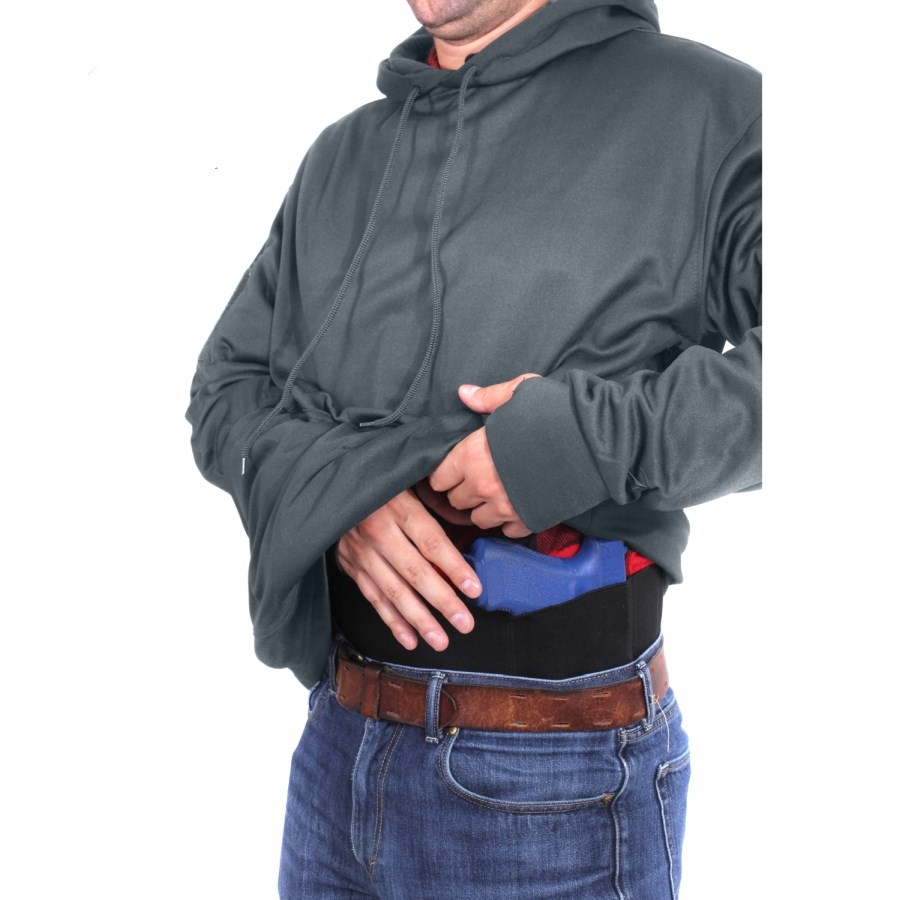 Mikina CONCEALED CARRY s kapucí ŠEDÁ vel. XXL