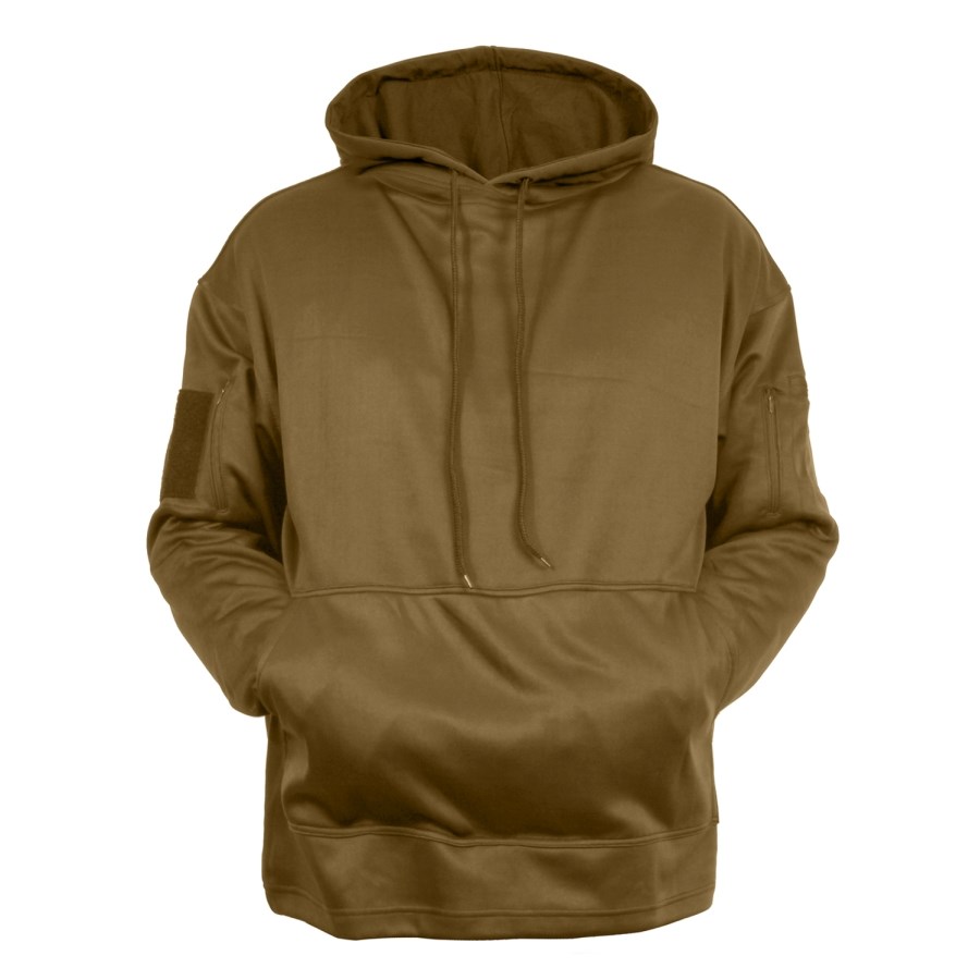 Mikina CONCEALED CARRY s kapucí COYOTE BROWN vel. S