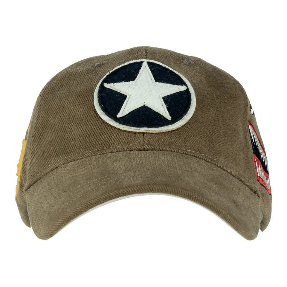 Čepice baseball P-40 CURTISS HNĚDÁ