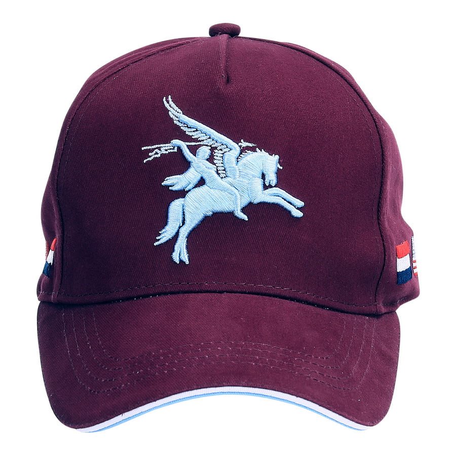 Čepice baseball PEGASUS s vlajkami po obvodu VÍNOVÁ