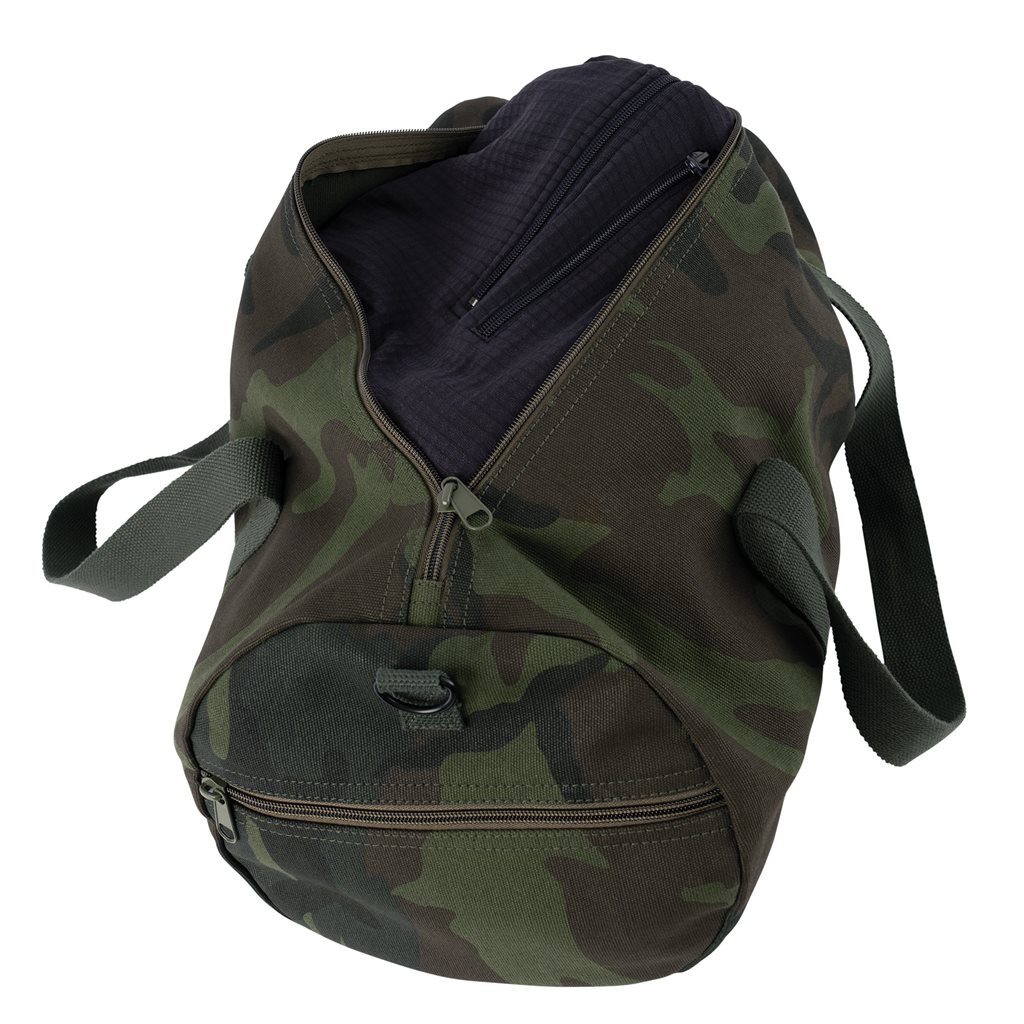 Taška přes rameno VÁLEC 48 x 23 cm bavlněná MIDNIGHT BLACK CAMO