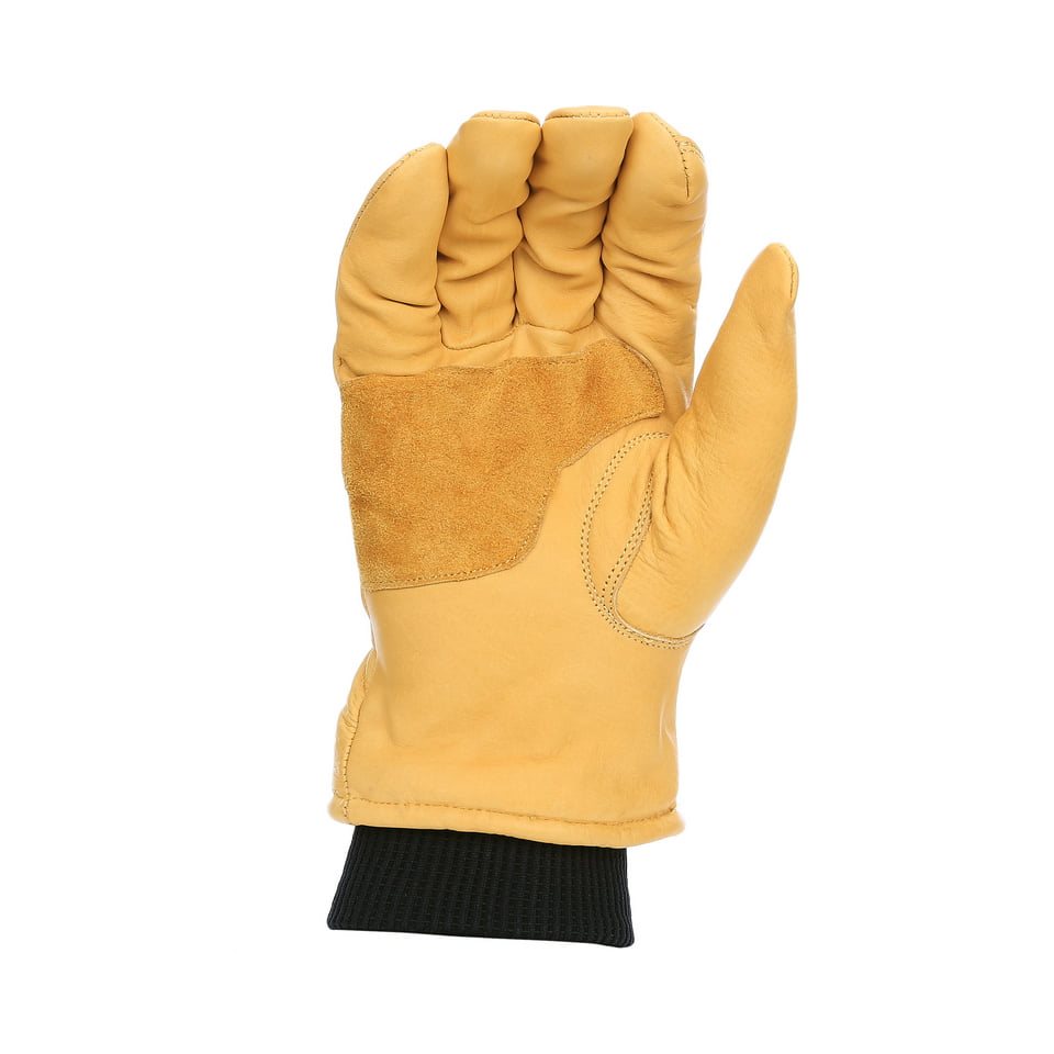 Rukavice zimní OUTDOOR kožené ŽLUTÉ vel. M