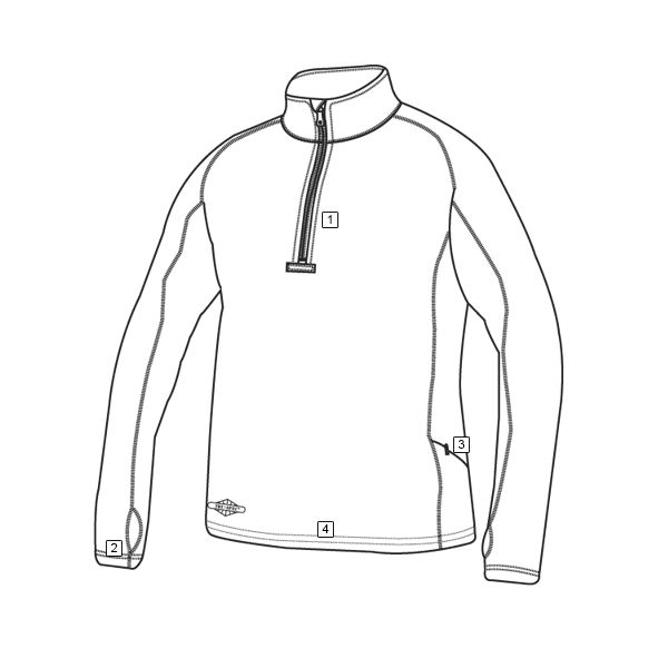 Triko 24-7 GRID FLEECE dlouhý rukáv ČERNÉ vel. XL