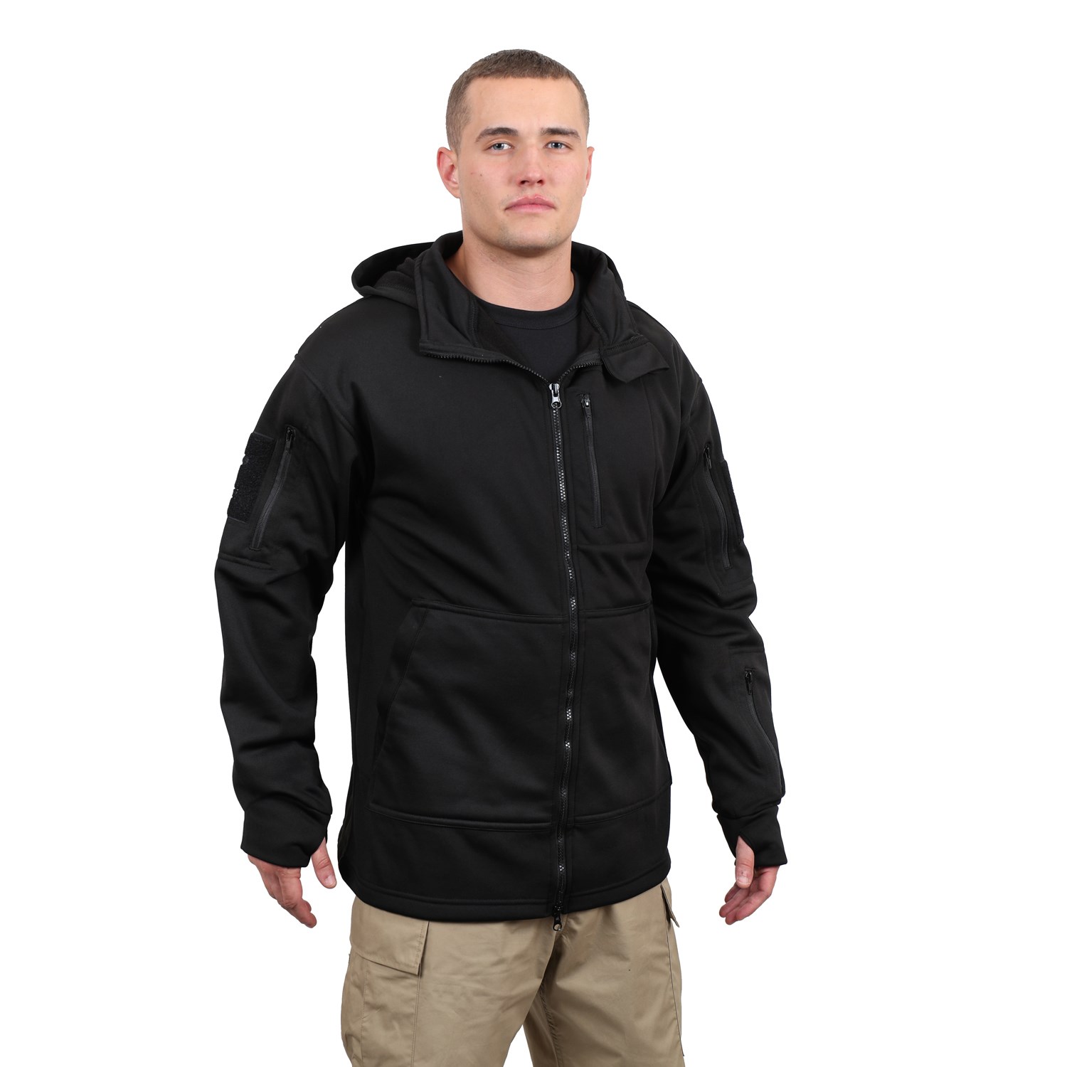 Bunda TACTICAL s kapucí ČERNÁ vel. XXL