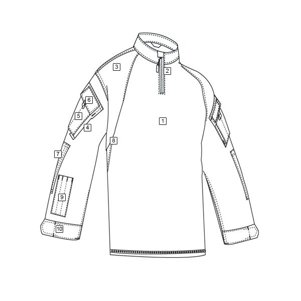 Košile taktická COMBAT TRU 1/4 ZIP MIDNIGHT DIGITAL vel. M