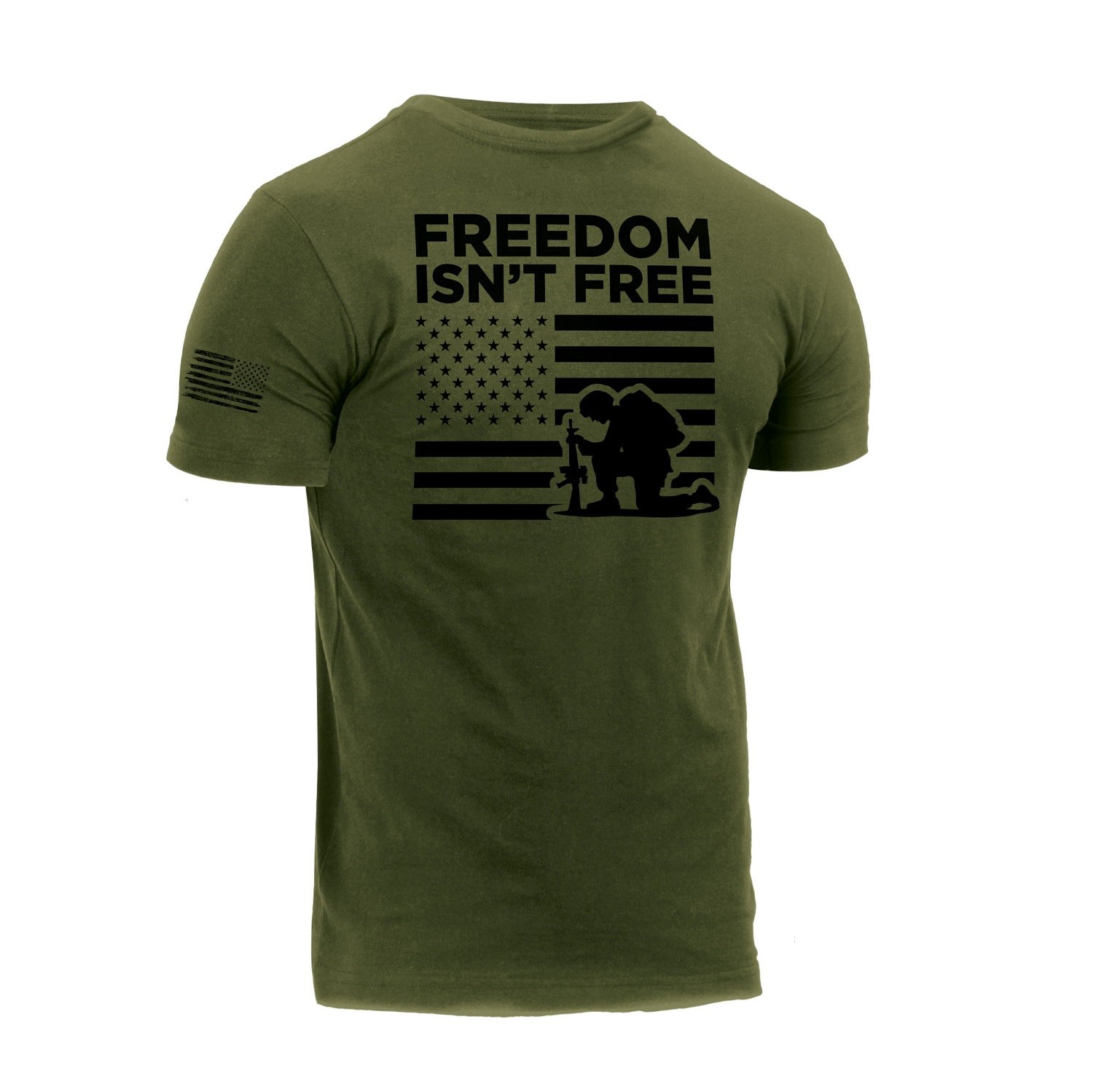 Triko FREEDOM ISN´T FREE krátký rukáv ZELENÉ vel. XXL