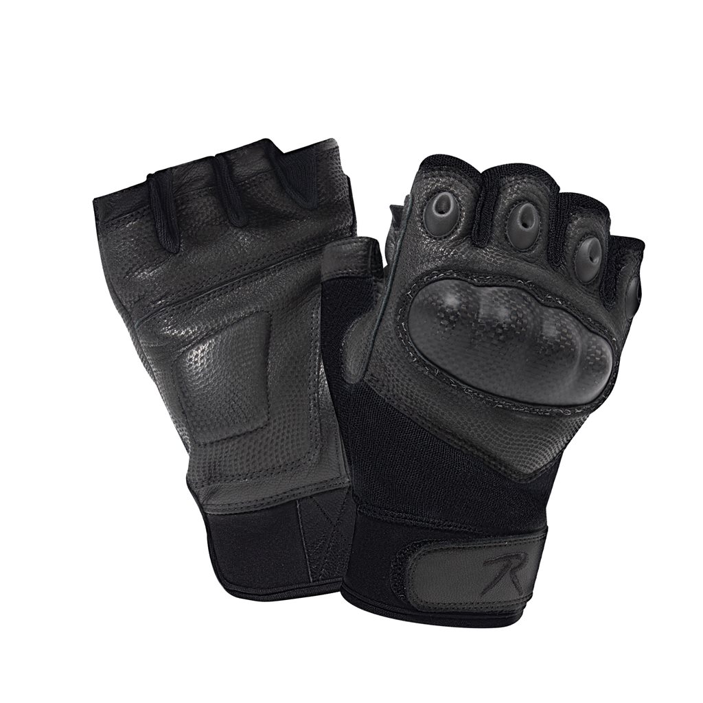 Rukavice bezprsté HARD KNUCKLE ČERNÉ vel. L