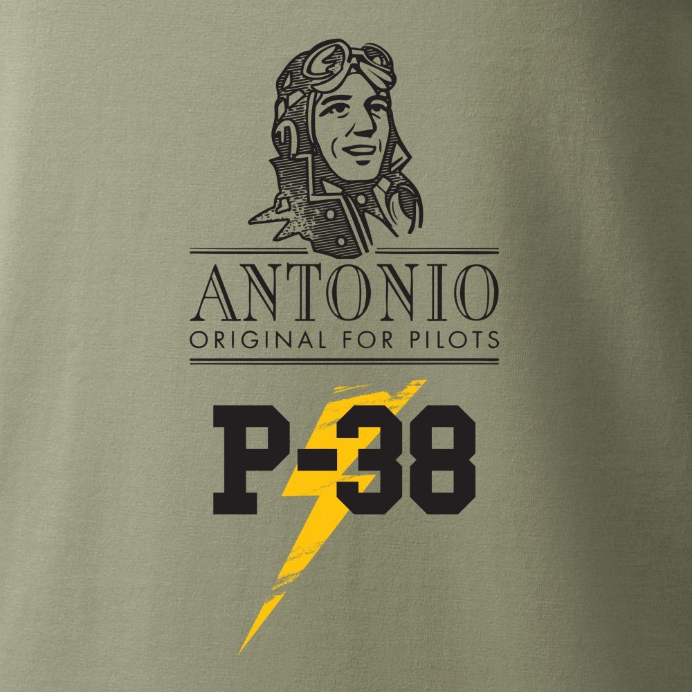 Triko P-38 LIGHTNING ZELENÉ vel. XL