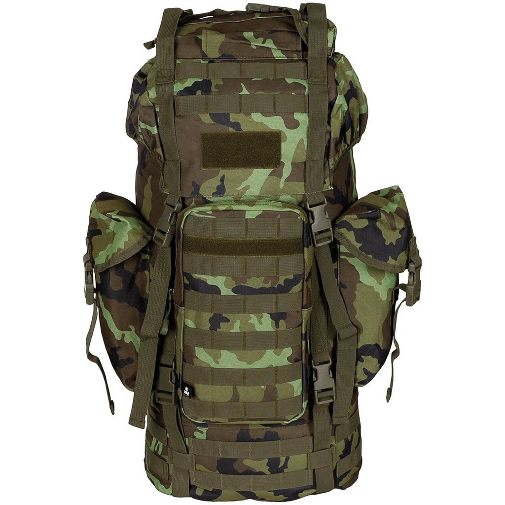 Batoh bojový MOLLE 65l polstrovaný + ALU výztuha vz.95 les
