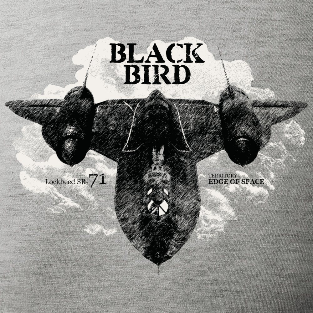 Triko Lockheed SR-71 BLACKBIRD ŠEDÉ vel. M