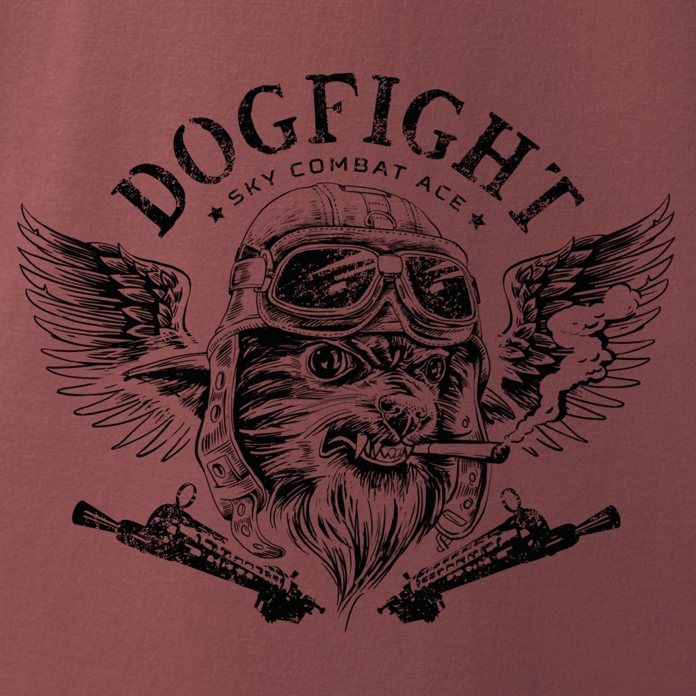 Triko DOGFIGHT ČERVENÉ vel. XL