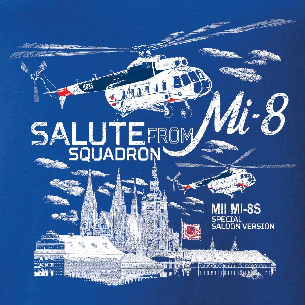 Triko letka Mi-8 SALUTE MODRÉ vel. M
