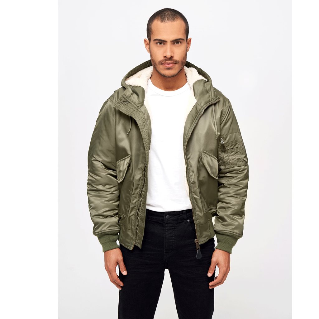Bunda pilotní CWU zateplená s kapucí ZELENÁ vel. 4XL