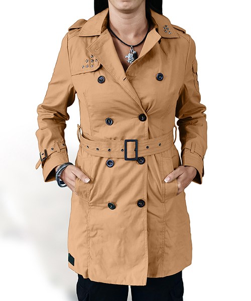 Kabát TRENCHCOAT dámský HNĚDÝ