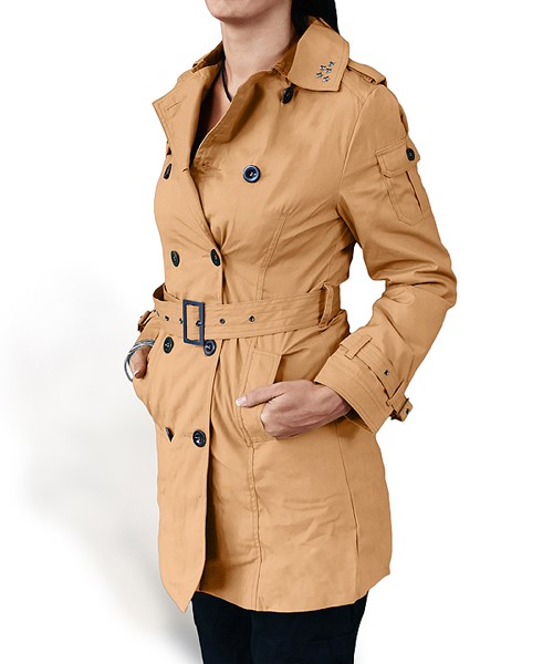 Kabát TRENCHCOAT dámský HNĚDÝ