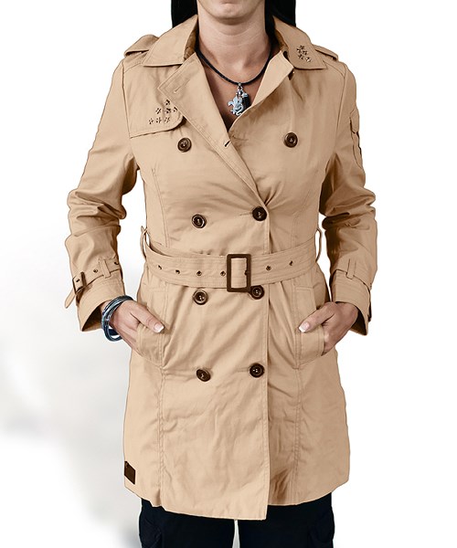 Kabát TRENCHCOAT dámský KHAKI vel. XXL