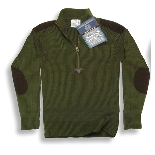 Svetr ACRYLIC COMMANDO 1/4 zip ZELENÝ vel. 3XL