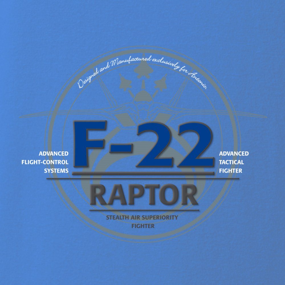 Triko F-22 RAPTOR MODRÉ vel. XL