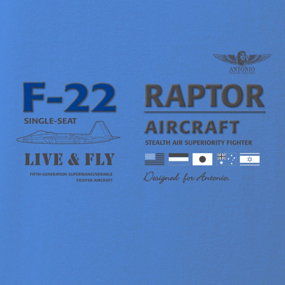 Triko F-22 RAPTOR MODRÉ vel. XXL