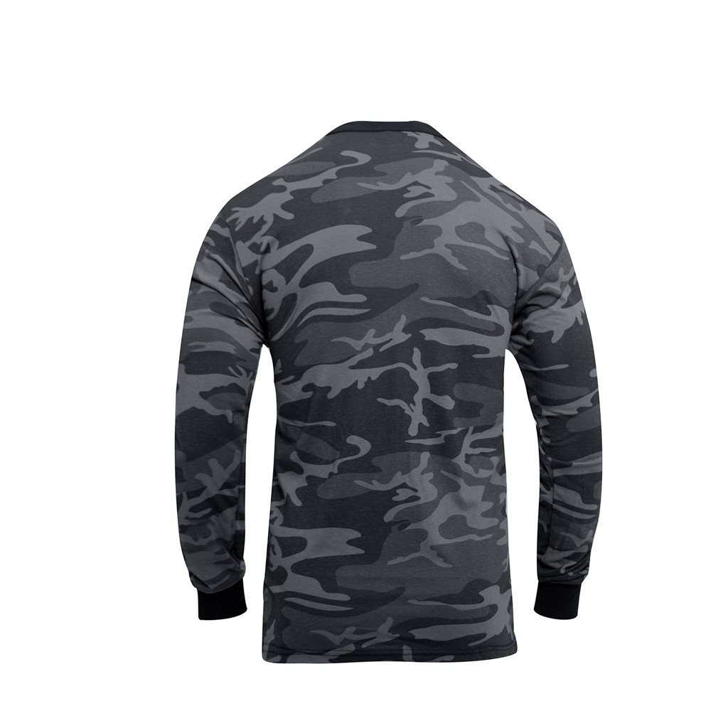Triko s dlouhým rukávem BLACK CAMO vel. 3XL