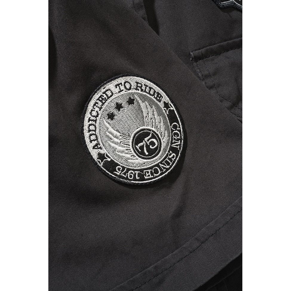 Košile LUIS VINTAGE krátký rukáv ČERNÁ vel. 3XL